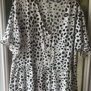 This dress is adorable for summer comes a little below the knee.